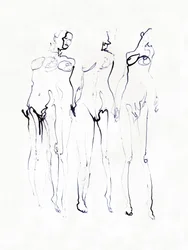 Tre elegante figurer