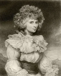 Elizabeth Cavendish, hertuginde af Devonshire, graveret af F. Bartolozzi, fra 