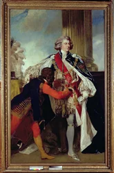 Georg 4. som prins af Wales med en sort mand, 1787