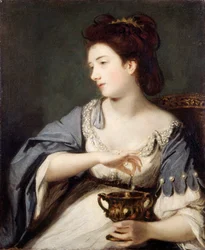 Kitty Fisher som Cleopatra (olie på lærred)