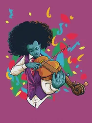 Livlig violinistmusik