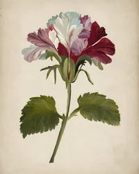 Farvestrålende pelargoniumblomst