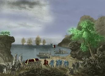 Napoleons kiste forlader Sankt Helena