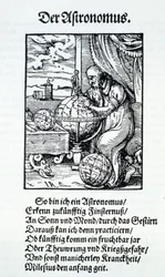 En astronom med et vers af Hans Sachs, pub. Frankfurt 1568