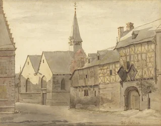 Udsigt over Sankt Jakobs Kirke og kroen, Maastricht