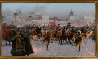 Afgang fra Wilanów af John III Sobieski og Marysienka, 1897.