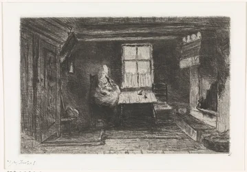 Interiør med mor og barn