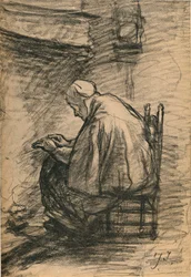 Studie for Æret Alderdom c1881