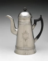 Kaffekande, ca. 1814-1825 (tin, træ)