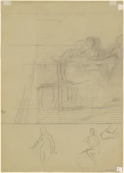 Studier af figurer [verso]