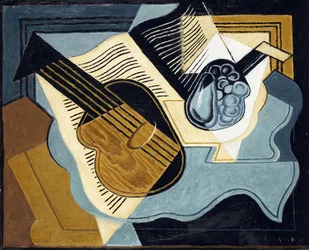 Guitar og frugtskål, 1921