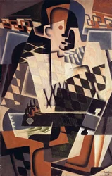 Harlekin med en guitar, 1917