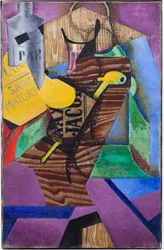 Stilleben med bog (undertitel: Saint-Matorel, december 1913 (olie på lærred)
