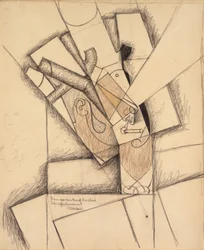 The Smoker, 1913 (trækul, farvekridt og vask på papir)