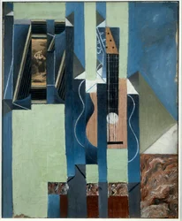Guitaren. Maleri af Juan Gris (1887-1927) Ec. Esp.