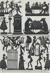 Ark 11 med figurer til kinesiske skyggefigurer, 1859