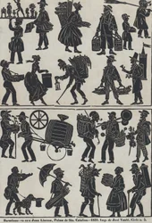 Ark 3 med figurer til kinesiske skyggefigurer, 1859