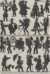 Ark 3 med figurer til kinesiske skyggefigurer, 1859