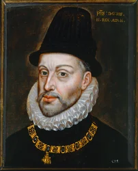 Philipp II, konge af Spanien, 66 år gammel