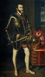 Portræt af Karl 5. af Spanien 1500-1558, 1605