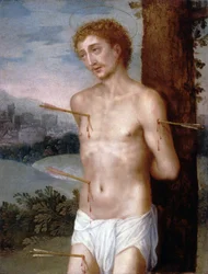 Sankt Sebastian, ca. 1603 (olie på kobber)