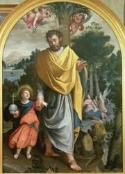 St. Joseph leder spædbarnet Kristus