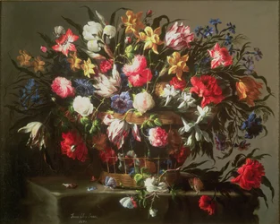Kurv med blomster