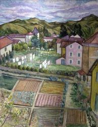 Landskab ved Hendaye, 20. århundrede (olie)