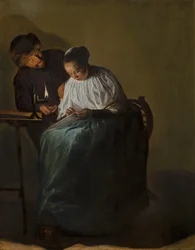 Mand tilbyder penge til en ung kvinde, 1631