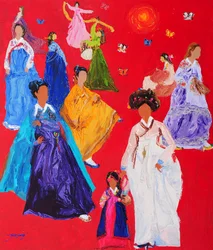 En farverig hanbok-fest