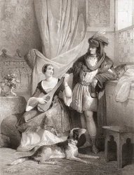 Kong Charles VII af Frankrig med Agnes Sorel
