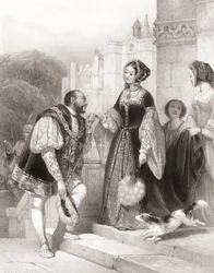 Kong Henrik VIII af England med Anne Boleyn