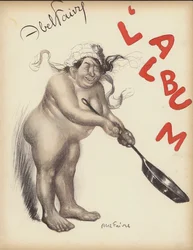 Nøgen kok smider bogstaverne, der staver L