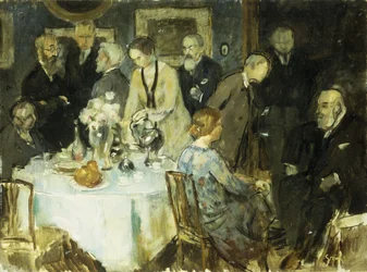 Figurer i et interiør (olie på lærred)
