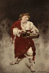 Nero (Nero) spiller den gamle mand. Pantagruel. Illustration af Jules Garnier. I "Rabelais et l