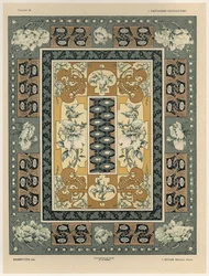 Dekorative mønstre, plade 36 fra "Fantaisies decoratives", graveret af Gillot, udgivet af Jules Rouam, Librairie de l