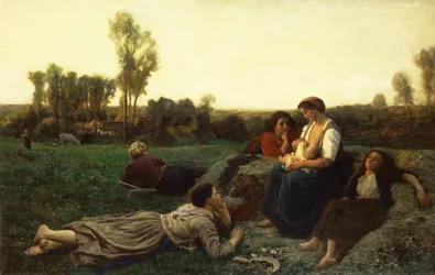 Hømagerne i hvile; resten af ​​høvendere, 1873