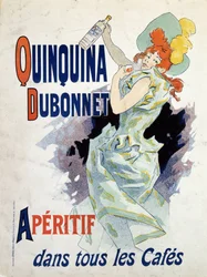 Annonceringsplakat til Quinquina Dubonnet - af Jules Cheret