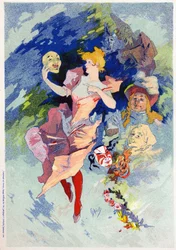 Komedie allegori, slutningen af det 19. århundrede (illustration)