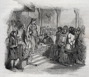 Ermengarde de Hesbaye (778-818) (Hermengarde af Hesbaye) fik Bernard d