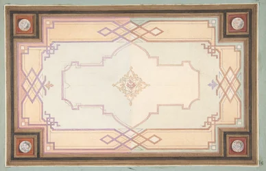 Design til loft, anden halvdel af 1800-tallet. Skaber: Jules-Edmond-Charles Lachaise, Eugène-Pierre Gourdet.