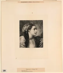 Head of a Young Girl, fra "Etchings of Pictures in the Metropolitan Museum, New York"