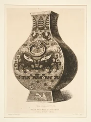 Cloisonne emalje vase