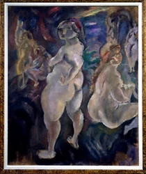 Kompositionsmaleri af Jules Pascin (1885-1930) (ec.amer.) 1923 Grenoble, Musee des Beaux Arts
