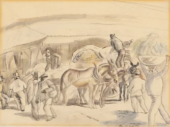 Høstmaskiner, 1917 (wc på papir)