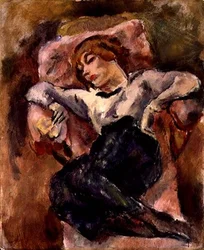 Hermine David Sleeping, ca. 1916 (olie på lærred)