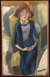Hermine David i blåt, 1916