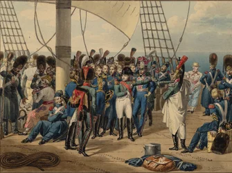 Napoleon vender tilbage fra øen Elba, 1815