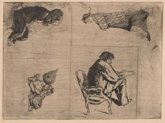Edmond dessinant (Edmond Drawing, Stenterello og andre skitser)