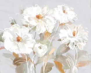 Abstrakte hvide blomster